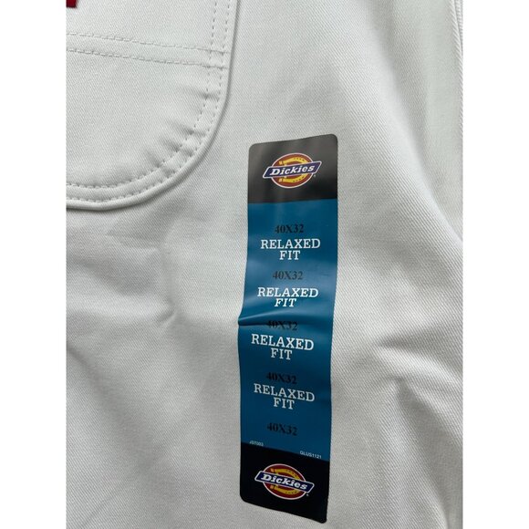 Dickies Pants Mens Double Knee Utility Carpenter 40 x 32 White Loop-Free NWT - Picture 3 of 10